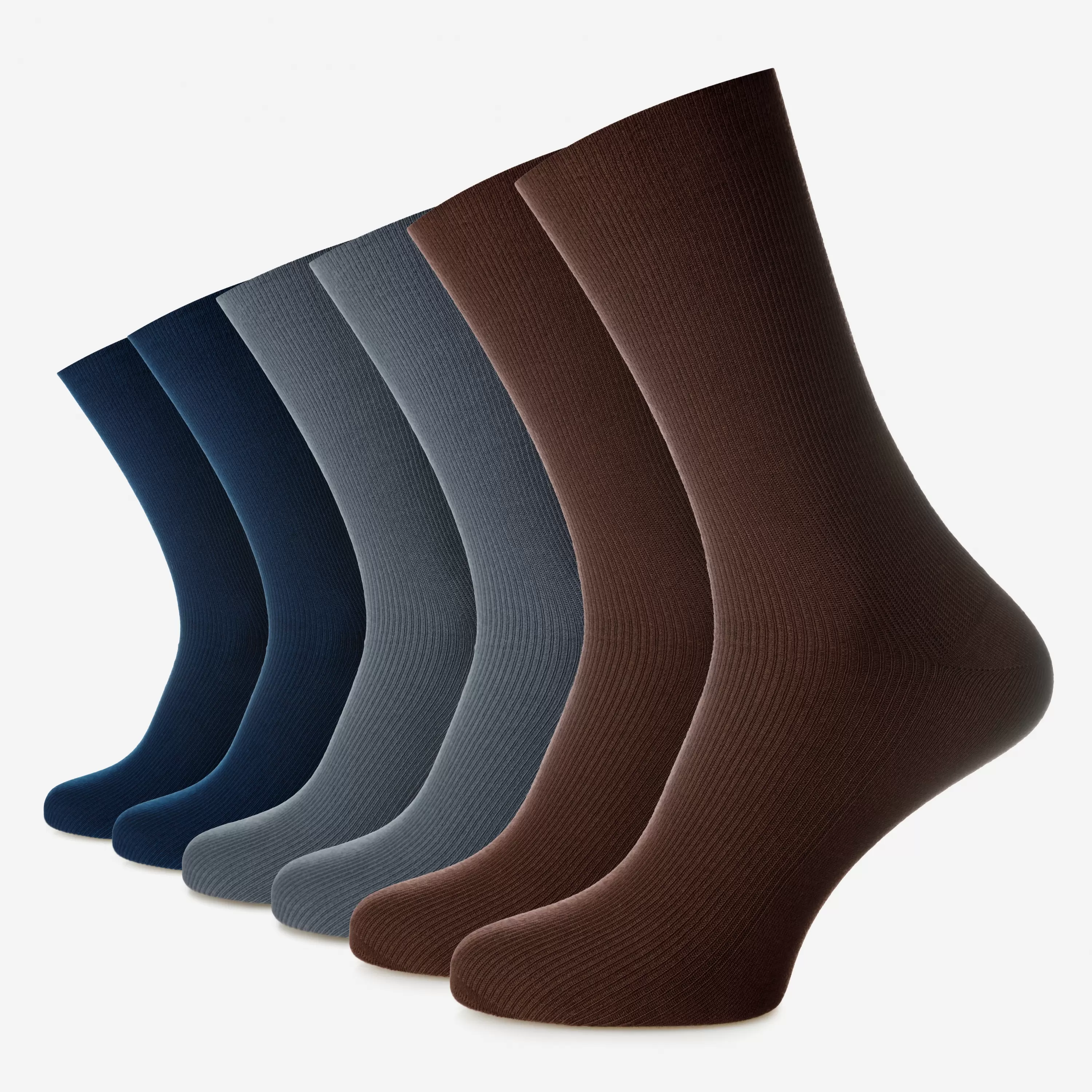Șosetele unisex fără elastic din bumbac pieptănat fără cusătură - set de 6 perechi