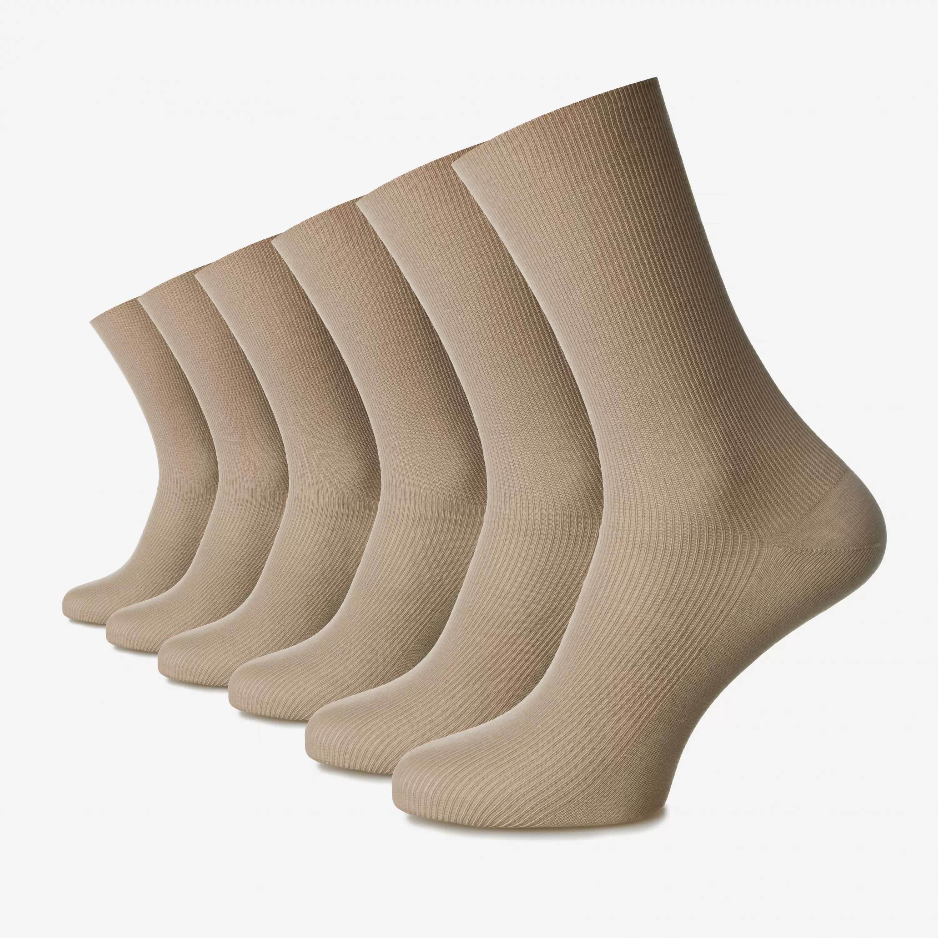 Șosetele unisex fără elastic din bumbac pieptănat fără cusătură - set de 6 perechi