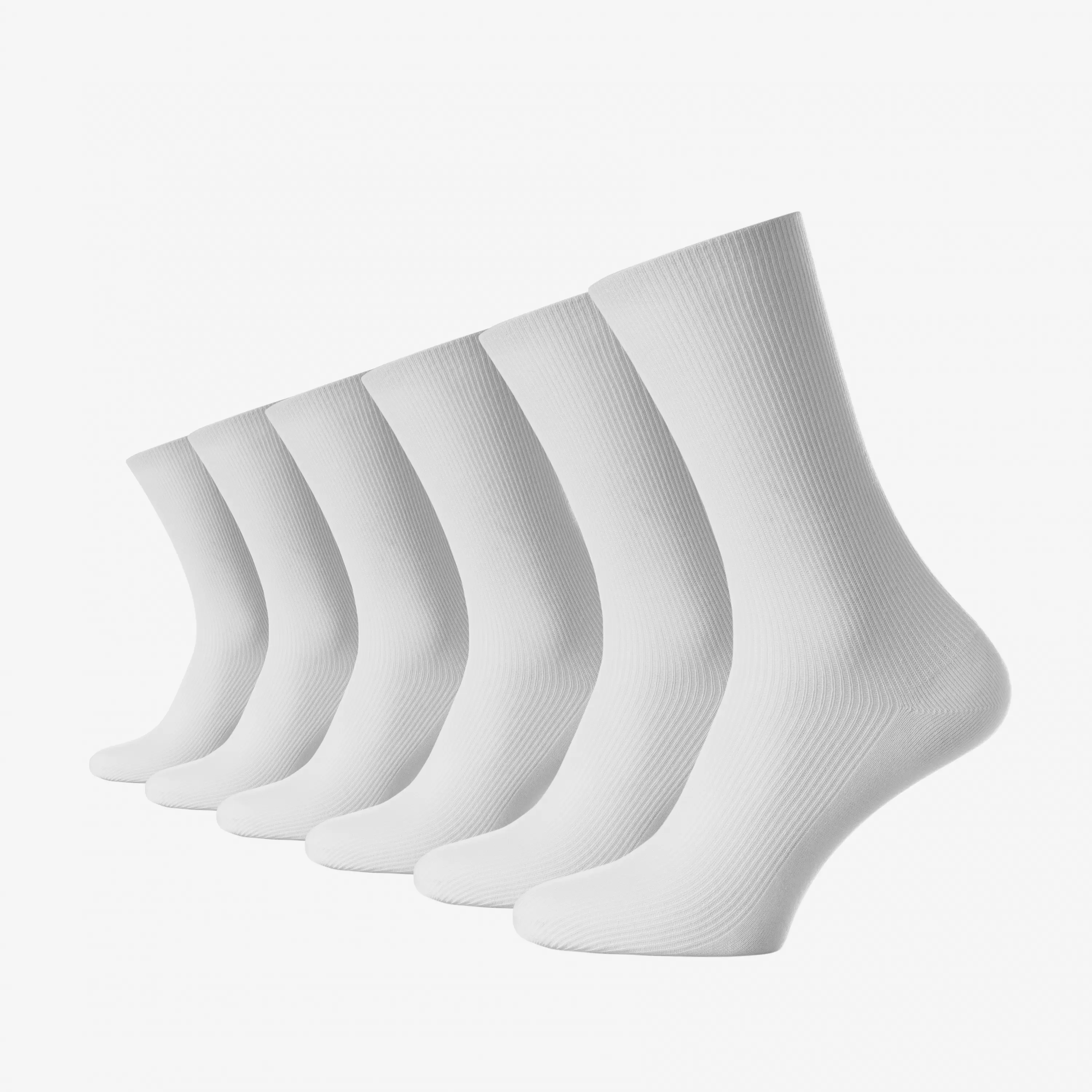 Șosetele unisex fără elastic din bumbac pieptănat fără cusătură - set de 6 perechi