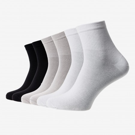 Șosete Dynamic fără model din bumbac pieptănat fără cusătură – set de 6 perechi pentru bărbați