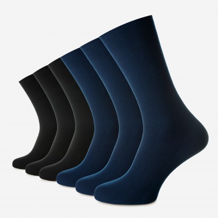 Șosetele unisex fără elastic din bumbac pieptănat fără cusătură - set de 6 perechi