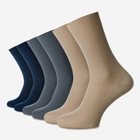 Șosetele unisex fără elastic din bumbac pieptănat fără cusătură - set de 6 perechi
