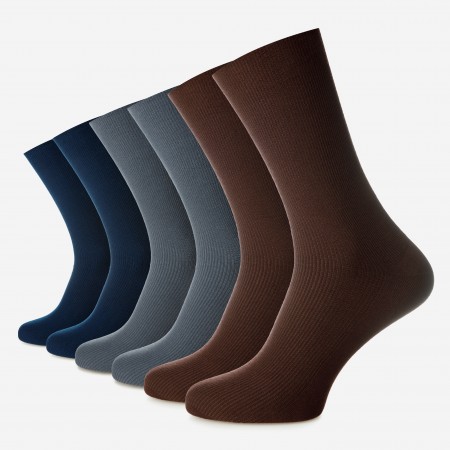 Șosetele unisex fără elastic din bumbac pieptănat fără cusătură - set de 6 perechi