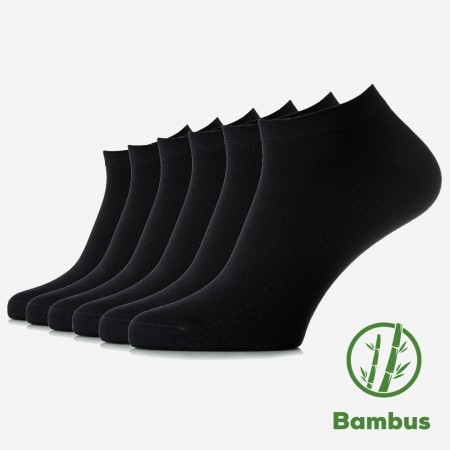 Șosete ultrascurte din bambus fără cusătură - set de 6 perechi pentru bărbați