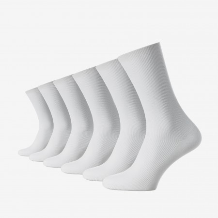 Șosetele unisex fără elastic din bumbac pieptănat fără cusătură - set de 6 perechi